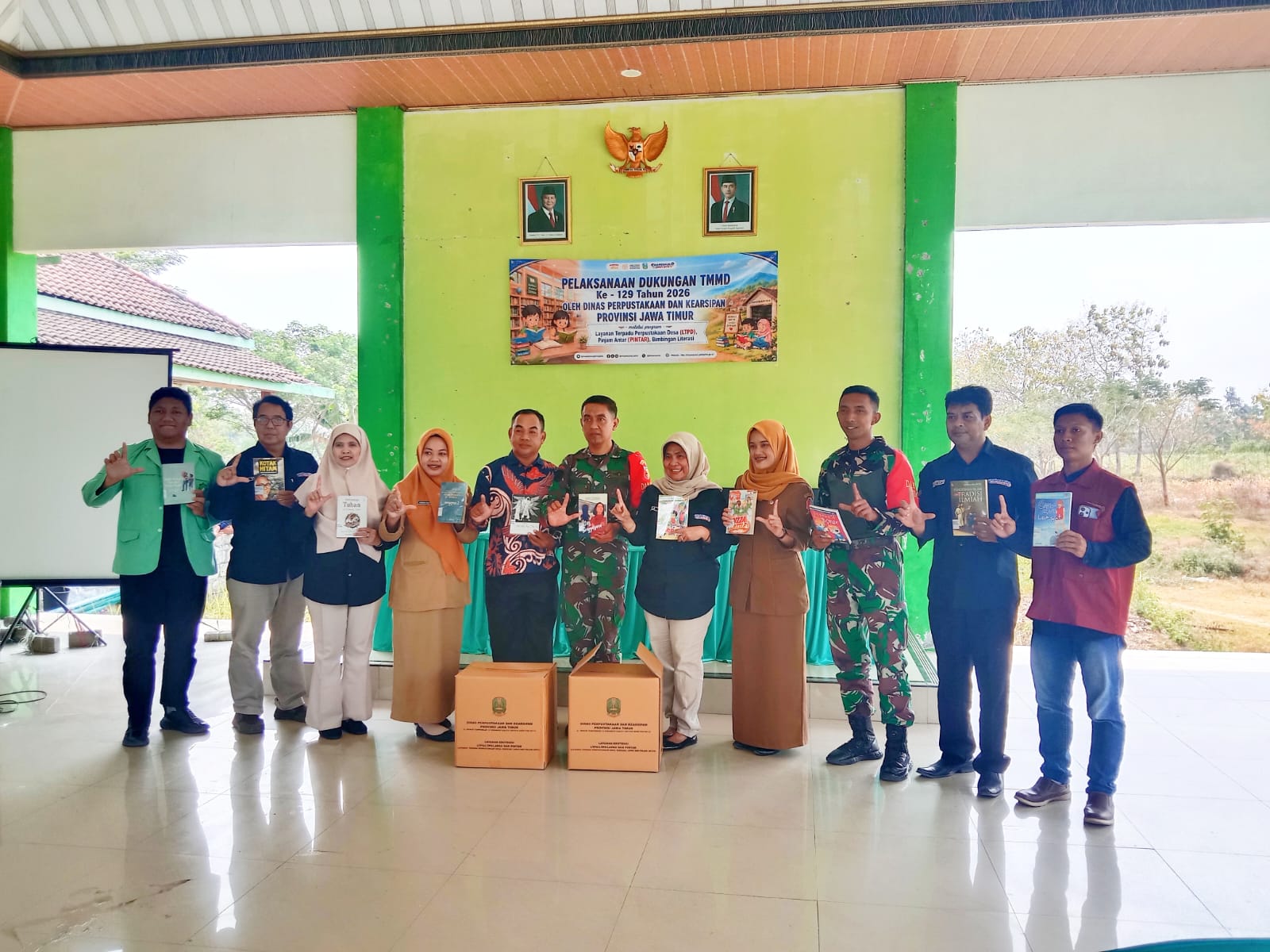 Mahasiswa KKN UNUGIRI Desa Kesongo Ikuti Bimbingan Literasi Dinas Perpustakaan dan Kearsipan dalam Dukung TMMD Ke-129 Tahun 2026